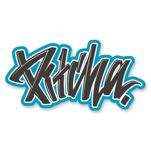 Pitcha LOGO sticker black/emerald