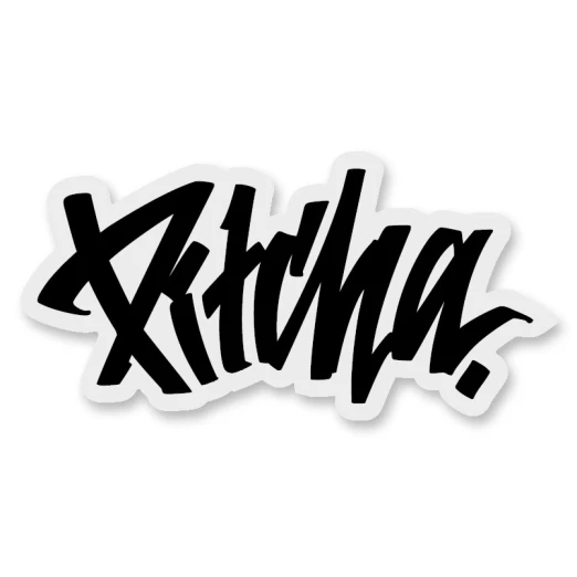 Pitcha LOGO sticker black/grey