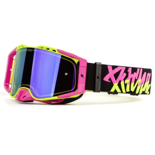 mx goggles Pitcha FURIOUS fluo/pink - purple mirrored