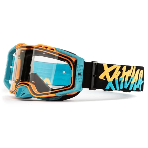 mx goggles Pitcha FURIOUS orange/turquoise - clear