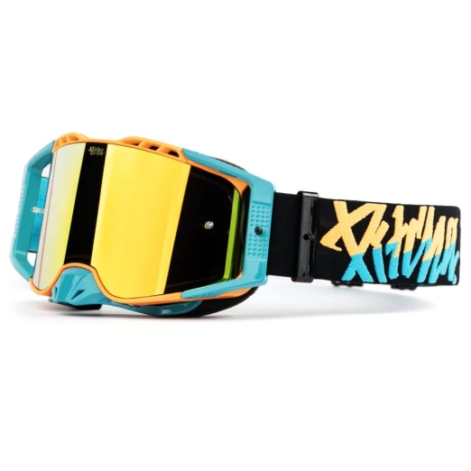 mx goggles Pitcha FURIOUS orange/turquoise - orange mirrored