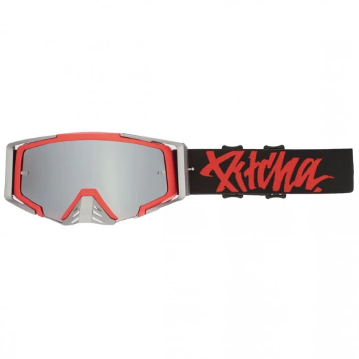 mx goggles Pitcha SAVAGE goggles black/red - silver mirrored