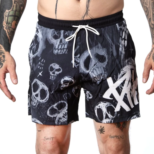 swimming shorts Pitcha SKULL black