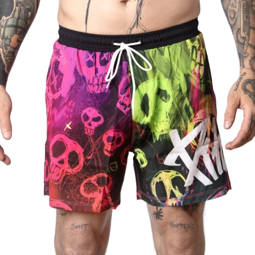 Pitcha SKULL fluo swimming shorts