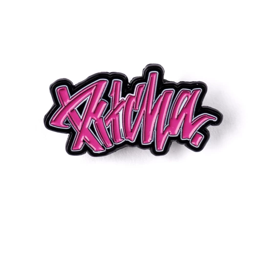 metal badge Pitcha LOGO pink