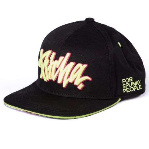 Pitcha FSP snapback hat black/neon