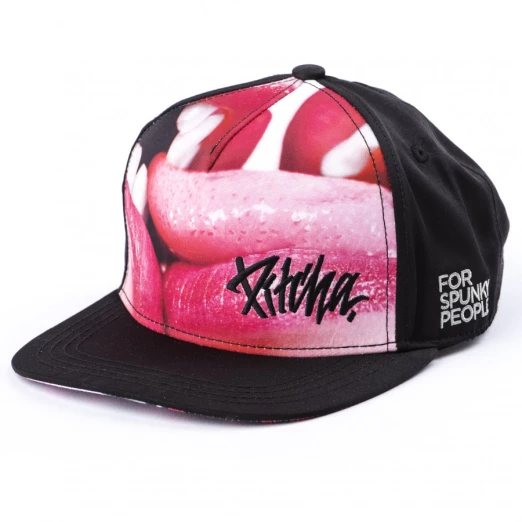 Pitcha KISS snapback hat black/pink