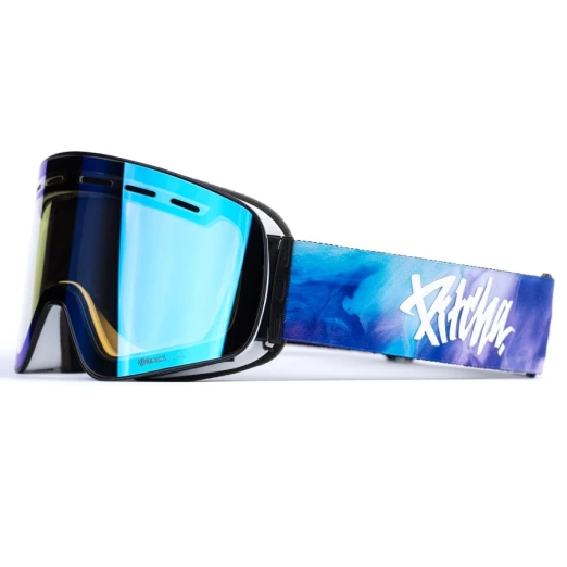 ski goggles Pitcha XC3 aquarel purple / clear blue mirror