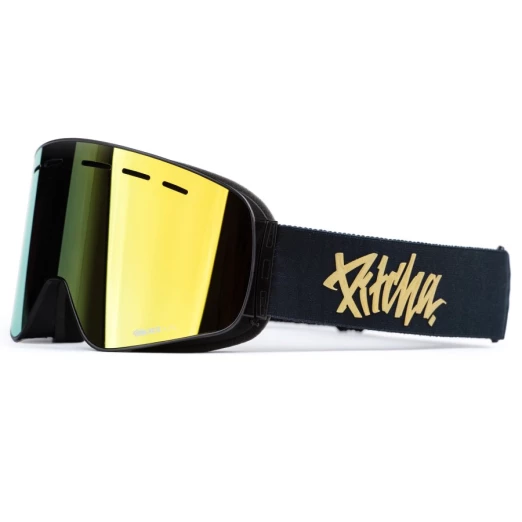 Pitcha XC3 black gold / gold mirrored ski goggles