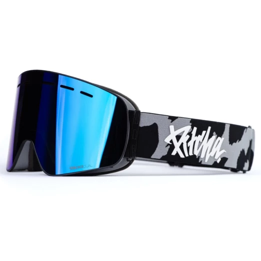 ski goggles Pitcha XC3 cheetah black / full revo blue