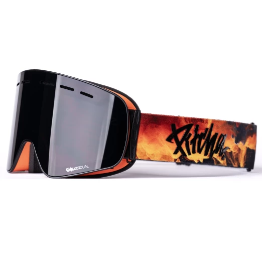 Pitcha XC3 fire orange / black ski goggles