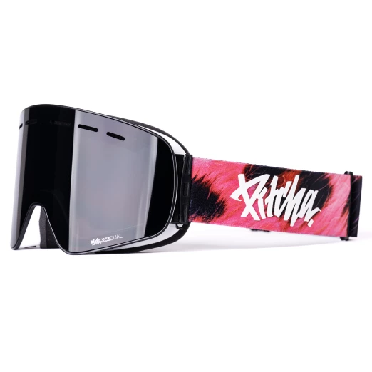 ski goggles Pitcha XC3 leopard pink / black