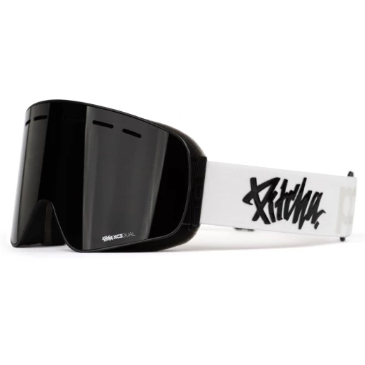 Pitcha XC3 white POW / black ski goggles