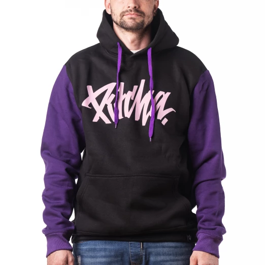 hoodie Pitcha HAVE FUN black/purple