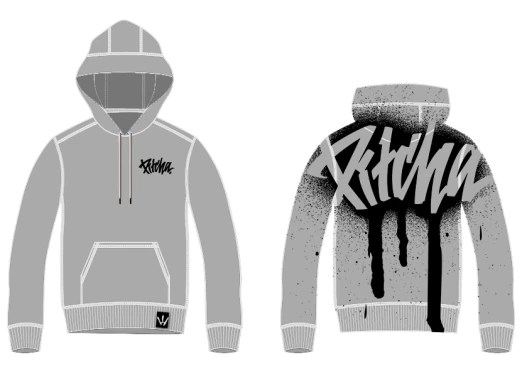 hoodie Pitcha SPRAY grey