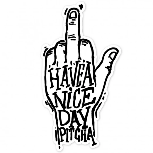 Pitcha NICE DAY sticker white