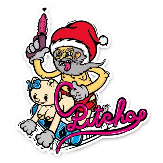 Pitcha Bad Santa sticker