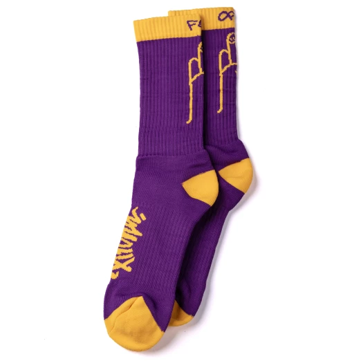 Pitcha FINGER purple/yellow socks