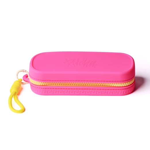 silicone lenses case BAGGY fluo pink