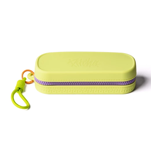 silicone lenses case BAGGY lime green