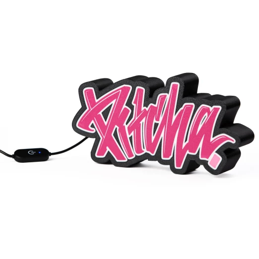 light advertising Pitcha LOGO neon pink