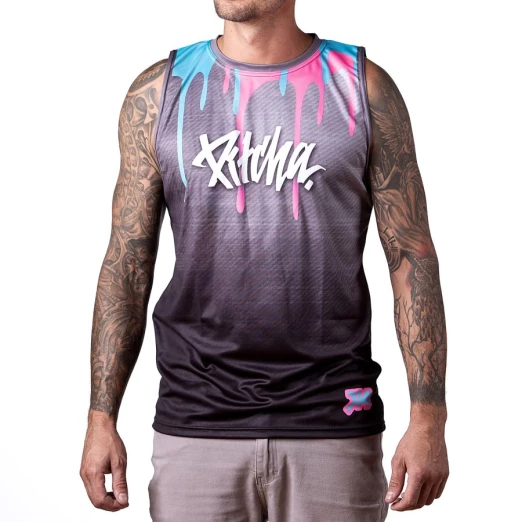 tank top Pitcha NICE DAY neon/black