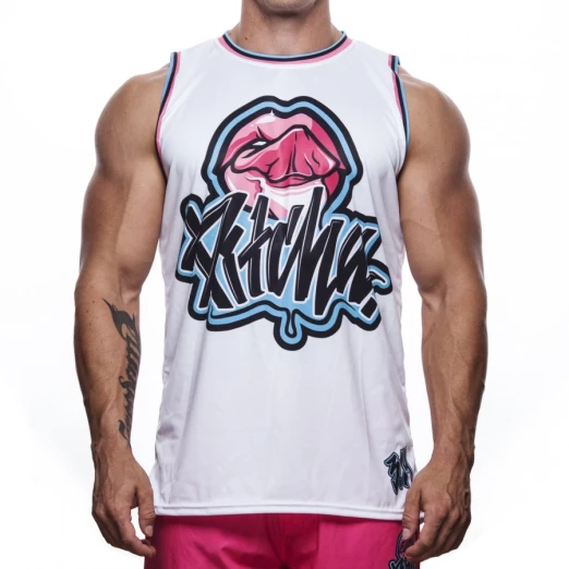 tank top Pitcha Tasty tank white/pink
