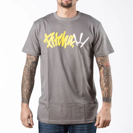 T-shirt Pitcha CAMEL TOE grey/yellow