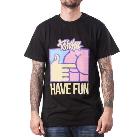 T-shirt Pitcha HAVE FUN black