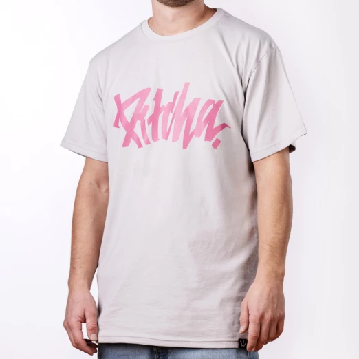 T-shirt Pitcha SIMPLE light grey/pink