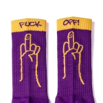 ponožky Pitcha FINGER purple/yellow