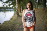 tílko Pitcha Tasty tank white/pink