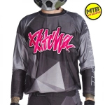 Dres Pitcha FASTER MTB black/pink