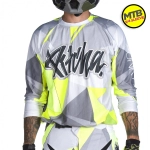 Dres Pitcha FASTER MTB grey/fluo yellow